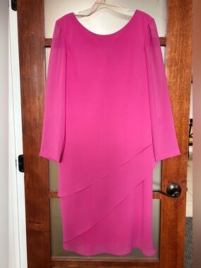 Cattiva Long-Sleeve Tiered Overlay Dress